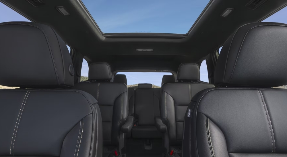 Black seating in a 2025 GMC Acadia Elevation