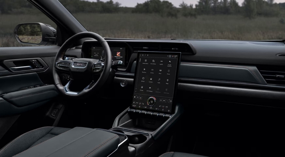 Black interior in a 2026 GMC Terrain AT4