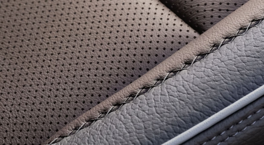 Close-up of seat details in a 2026 GMC Sierra 2500 HD Denali 