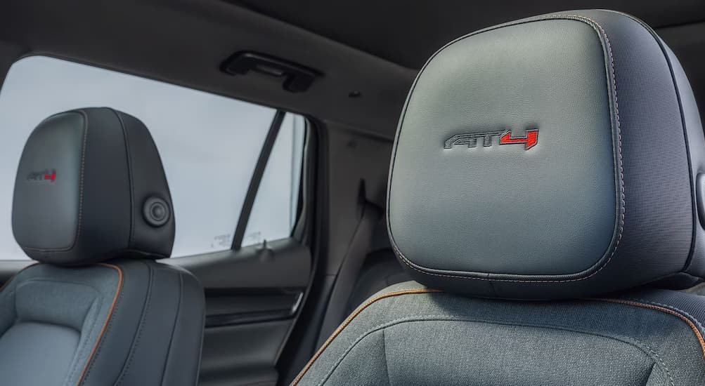Gray seating in a 2026 GMC Terrain AT4.