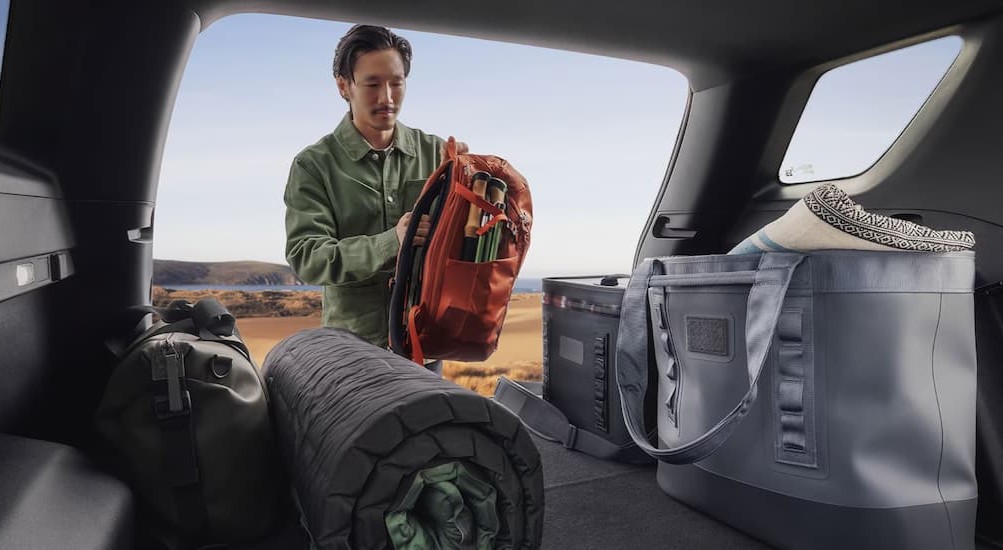 The rear cargo area in a 2026 GMC Terrain.
