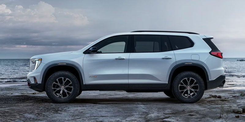 Side angle view of 2026 GMC Acadia