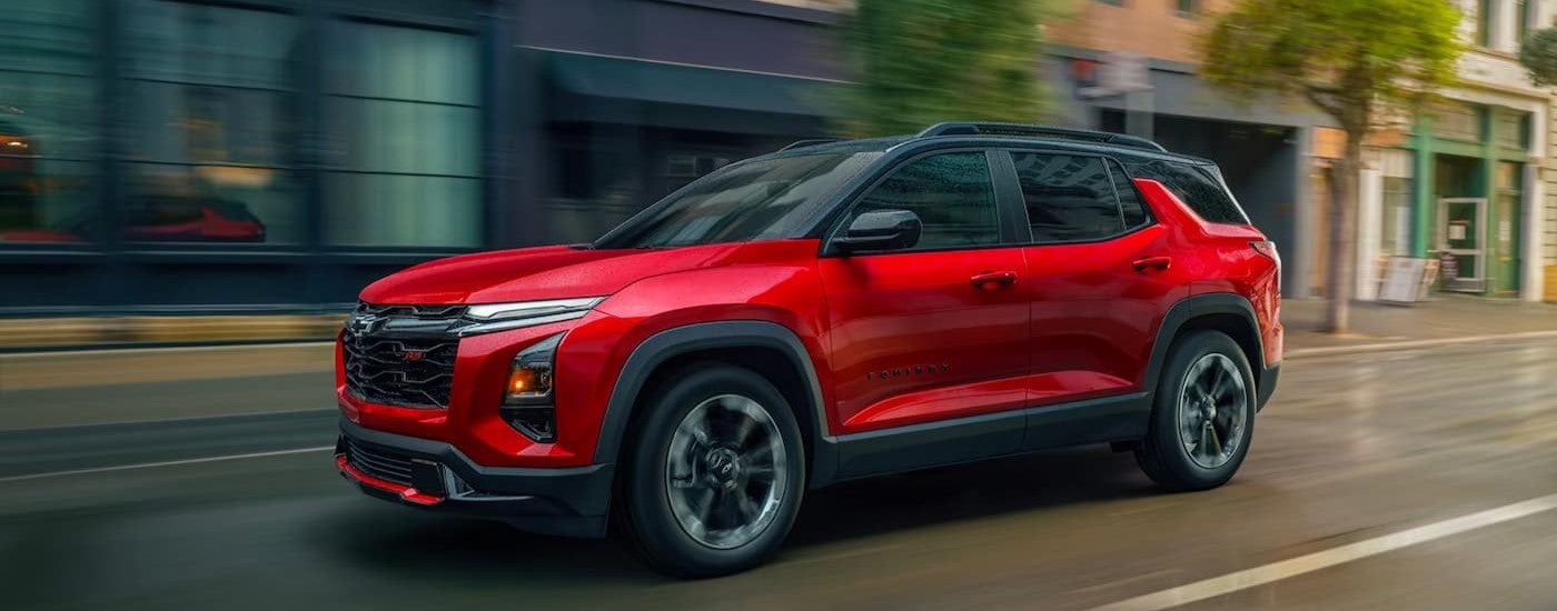 A red 2026 Chevy Equinox RS for sale in Corinth.