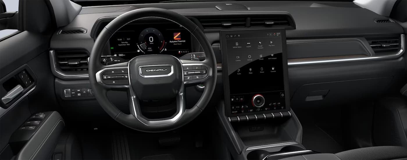 The black dash in a 2026 GMC Terrain.