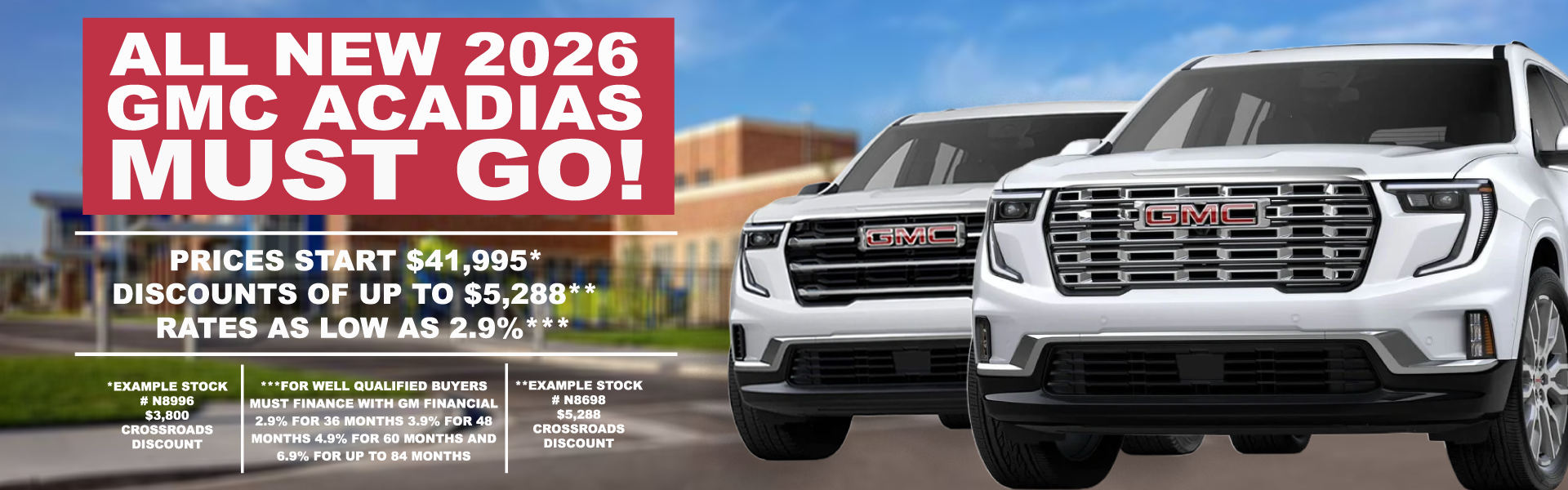 All New 2026 GMC Acadias 